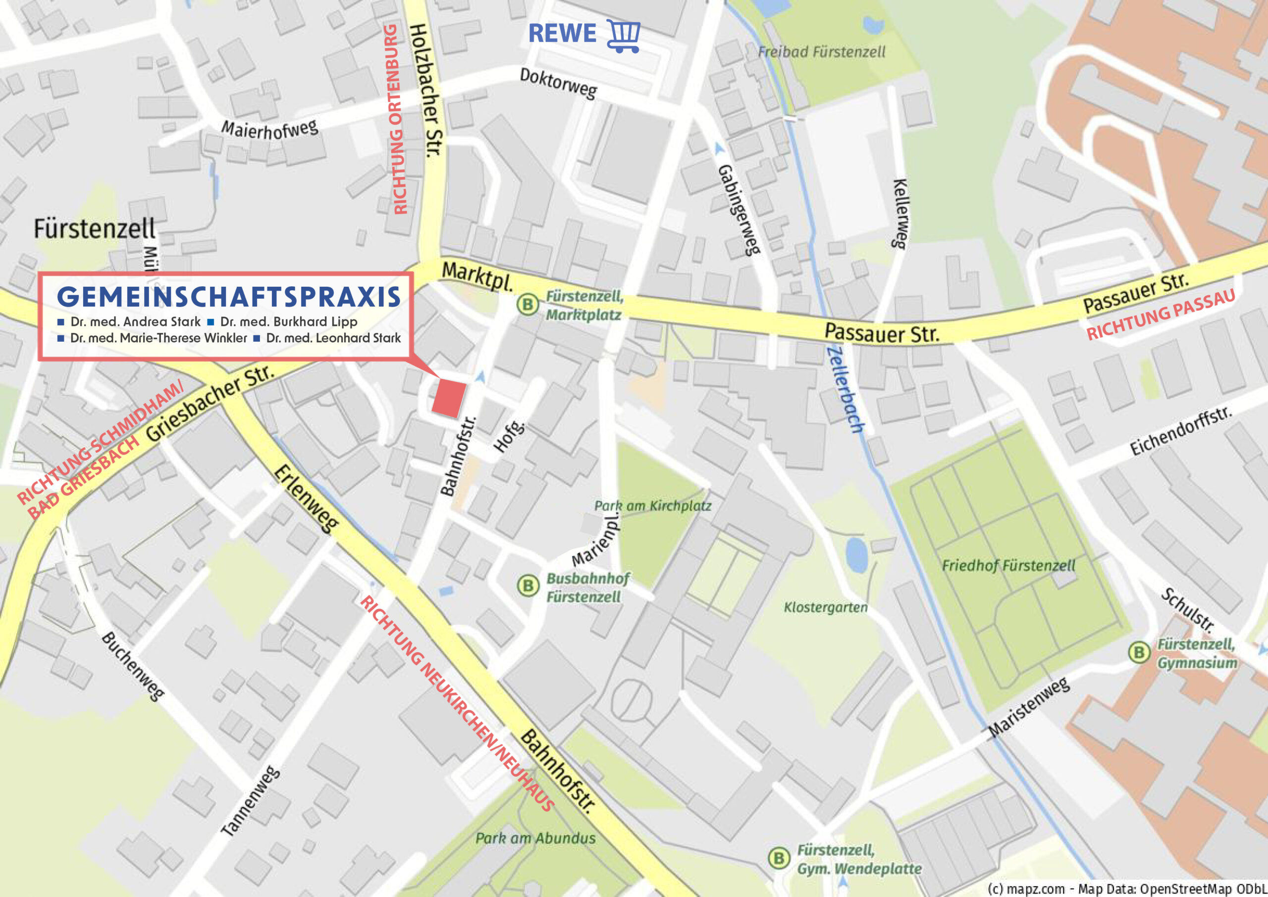 Anfahrtskarte Praxis